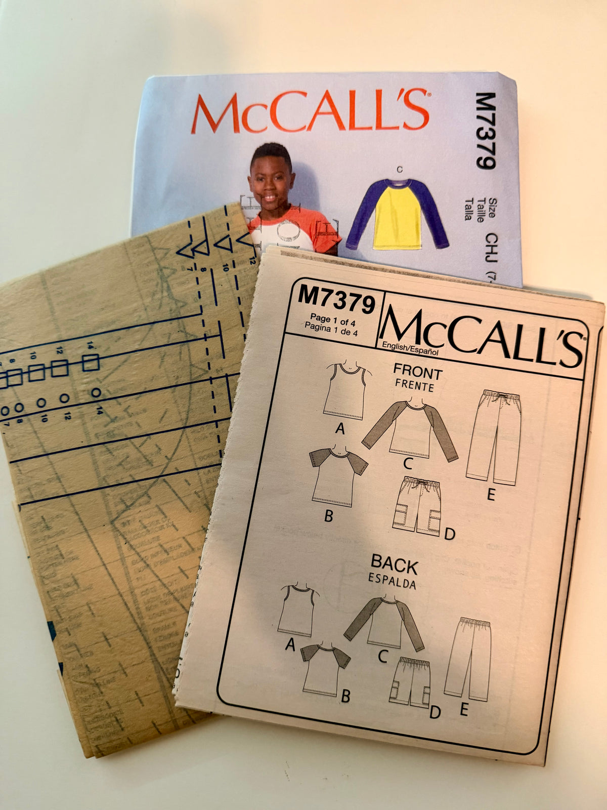 McCall's Pattern 7379 Boys Pant/Shorts & Shirt