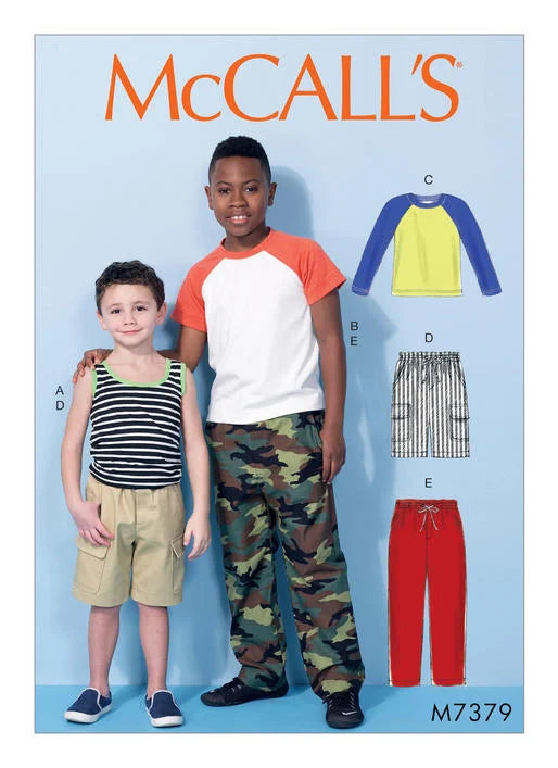 McCall's Pattern 7379 Boys Pant/Shorts & Shirt