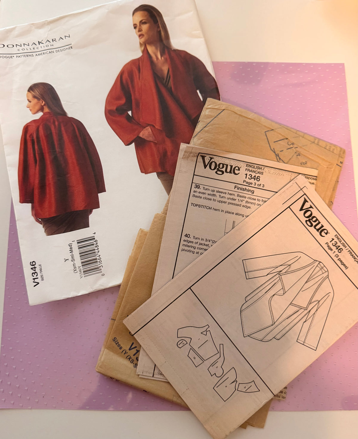 Vogue Pattern 1346 Donna Karan Collection