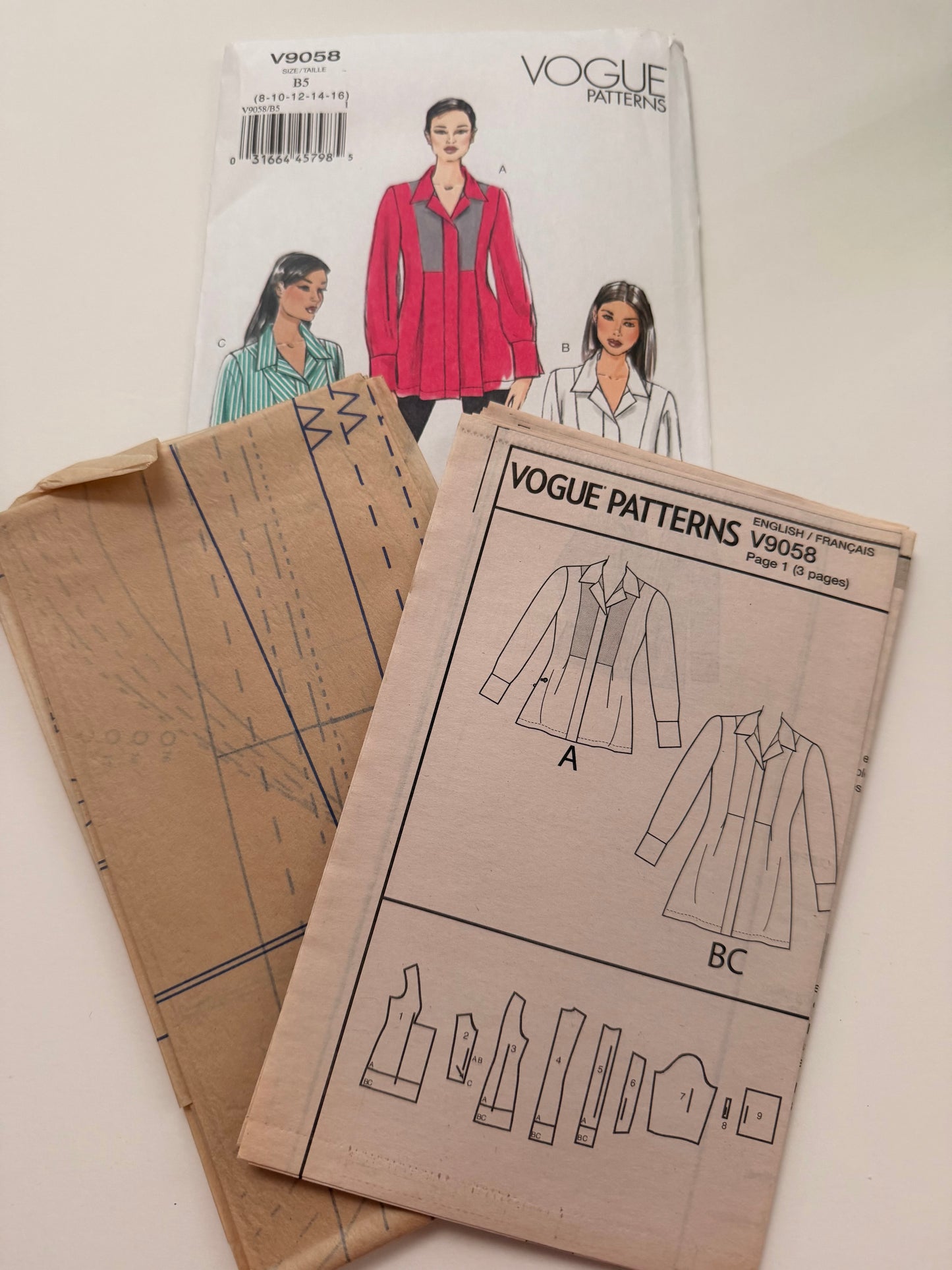Vogue Pattern 9058 Misses Tunic