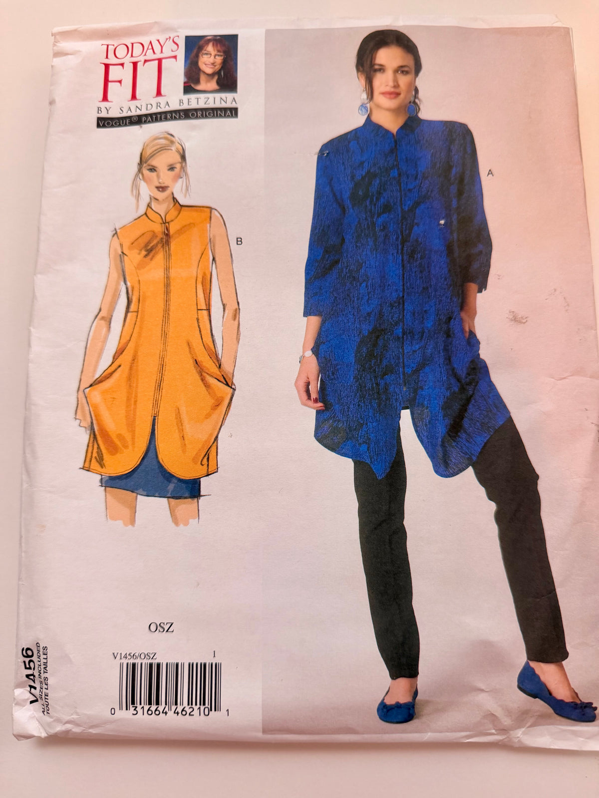 Vogue Pattern 1456 Today's Fit Sandra Bettina Tunic