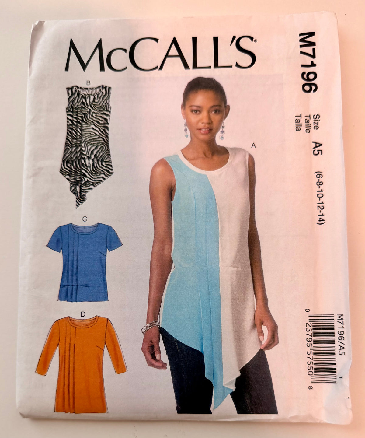 McCall's Pattern 7196 Tops & Tunics