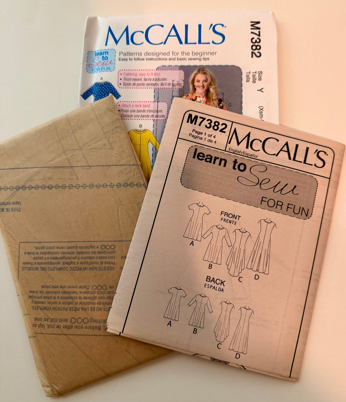 McCall's Pattern 7382 Learn to Sew Dresses
