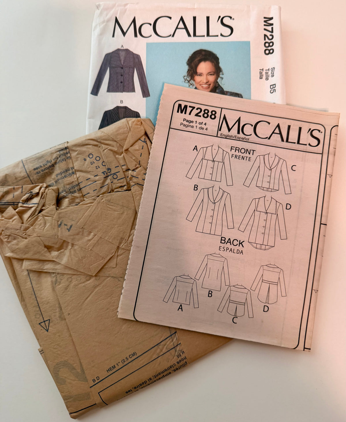 McCall's Pattern 7288 Jacket (Includes Cup Sizing Pieces)