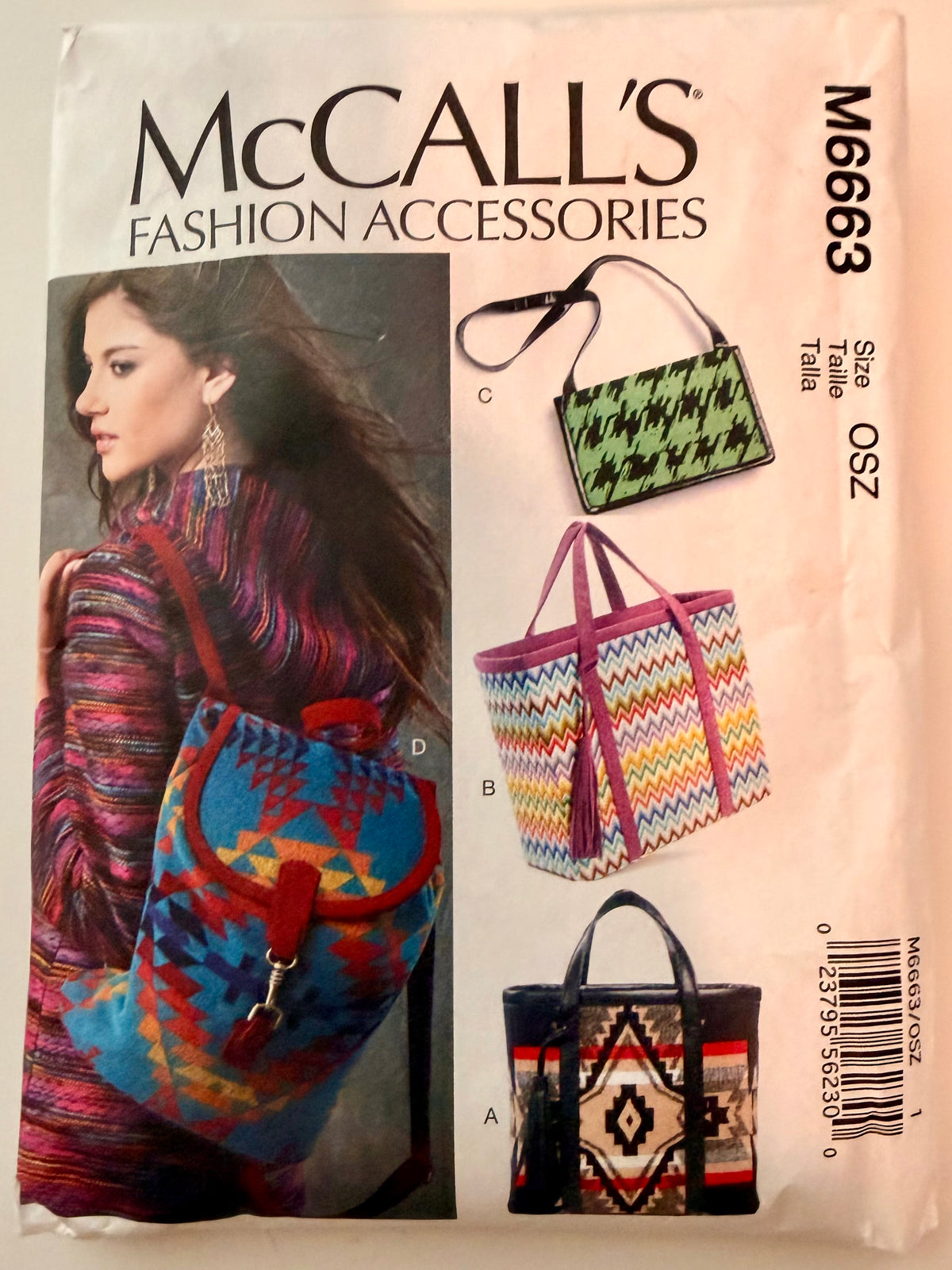 McCall's Pattern 6663 Fashion Accessories Carry-Alls