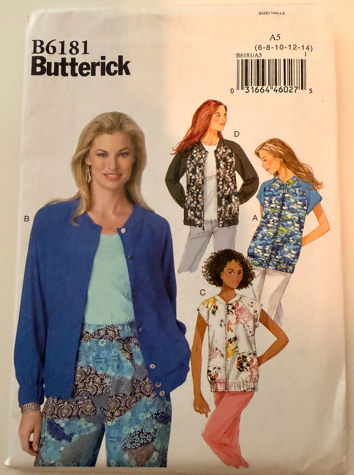 Butterick 6181 Bomber Jacket
