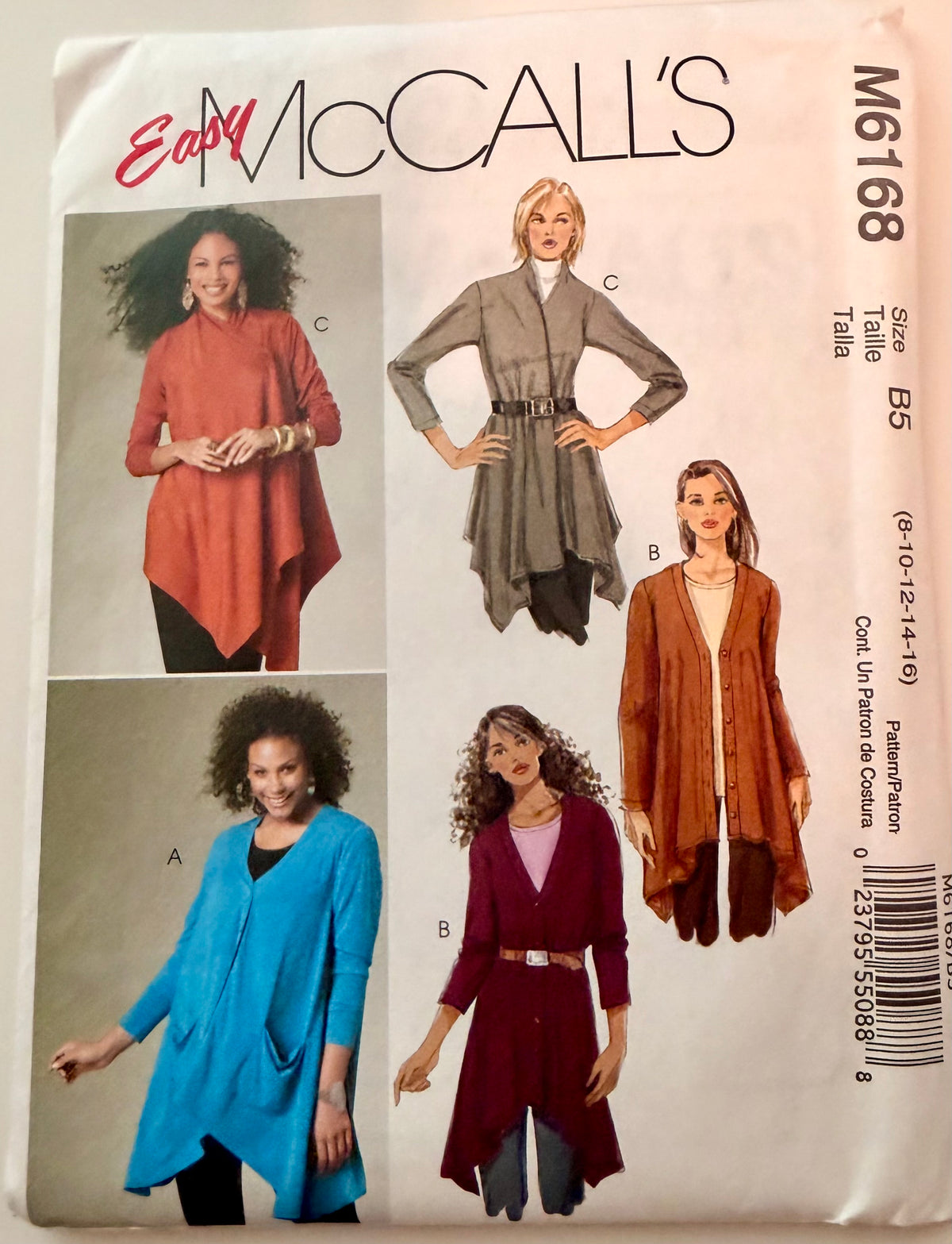 McCall 6168 Cardigan Wraps