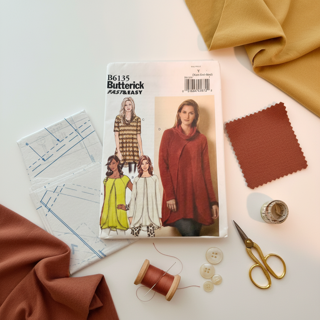 Butterick 6135 Fast & Easy Tunic AI Image