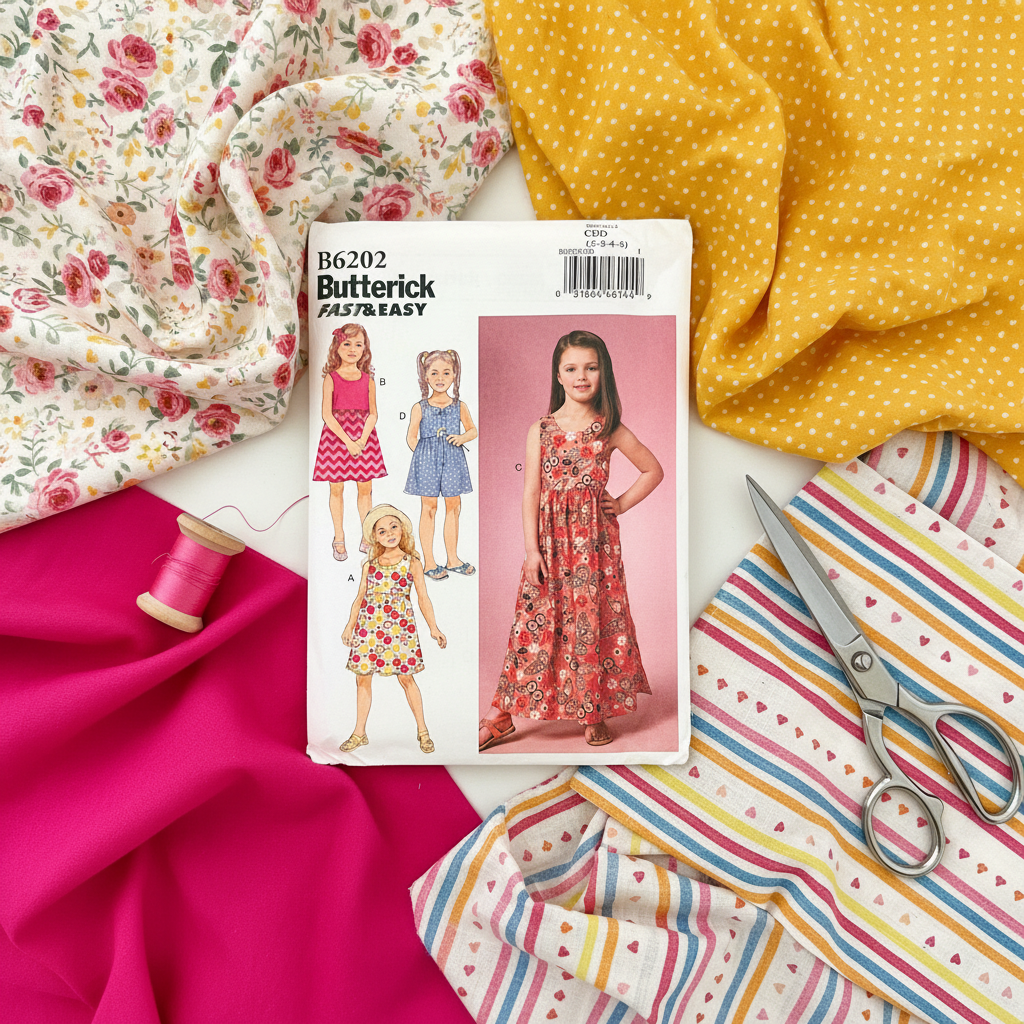 Butterick 6202 Girls Romper & Dresses