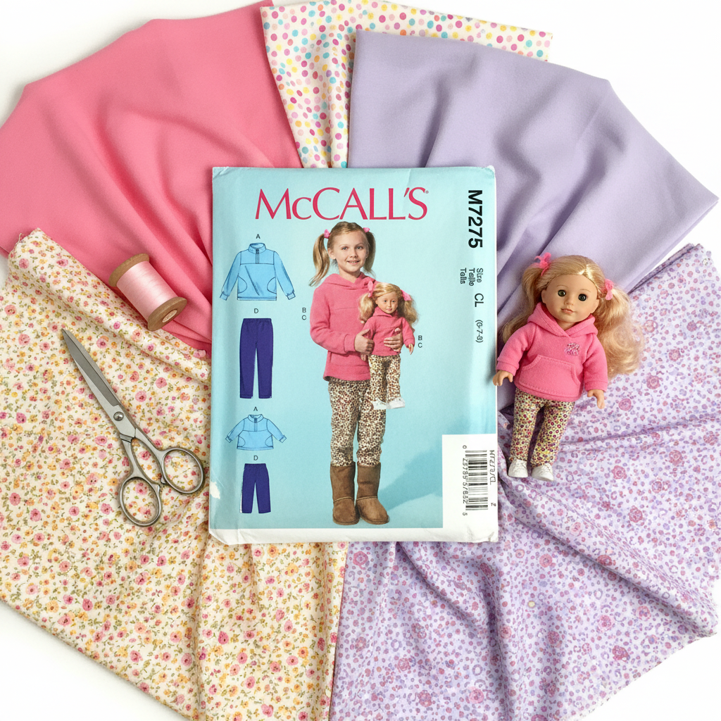 McCall's M7275 Girls Top & Pants Doll